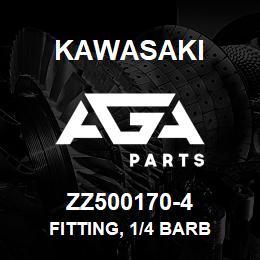 ZZ500170-4 Kawasaki FITTING, 1/4 BARB | AGA Parts