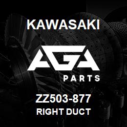 ZZ503-877 Kawasaki RIGHT DUCT | AGA Parts