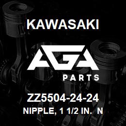 ZZ5504-24-24 Kawasaki NIPPLE, 1 1/2 IN. NPT | AGA Parts