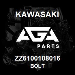 ZZ6100108016 Kawasaki BOLT | AGA Parts