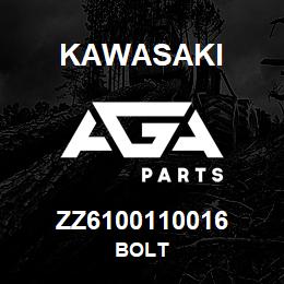 ZZ6100110016 Kawasaki BOLT | AGA Parts