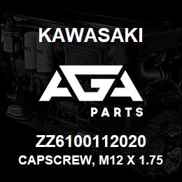 ZZ6100112020 Kawasaki CAPSCREW, M12 X 1.75 X 20 HEX | AGA Parts