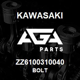 ZZ6100310040 Kawasaki BOLT | AGA Parts