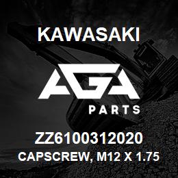 ZZ6100312020 Kawasaki CAPSCREW, M12 X 1.75X 20 115Z7 | AGA Parts