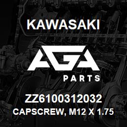 ZZ6100312032 Kawasaki CAPSCREW, M12 X 1.75 X 30 HEX | AGA Parts