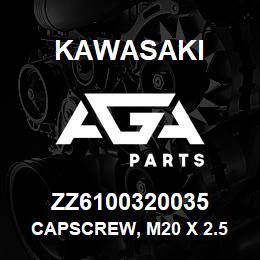 ZZ6100320035 Kawasaki CAPSCREW, M20 X 2.5 X 35 HEX | AGA Parts