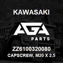 ZZ6100320080 Kawasaki CAPSCREW, M20 X 2.5 X 80 115Z7 | AGA Parts