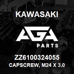 ZZ6100324055 Kawasaki CAPSCREW, M24 X 3.0 X 55 HEX | AGA Parts