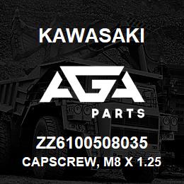 ZZ6100508035 Kawasaki CAPSCREW, M8 X 1.25 X 35 HEX | AGA Parts