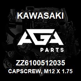 ZZ6100512035 Kawasaki CAPSCREW, M12 X 1.75 X 35 HEX | AGA Parts