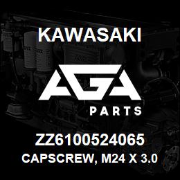 ZZ6100524065 Kawasaki CAPSCREW, M24 X 3.0 X 65 HEX | AGA Parts