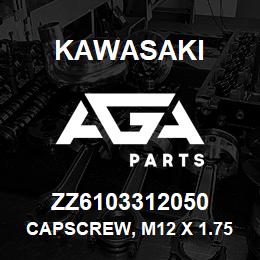 ZZ6103312050 Kawasaki CAPSCREW, M12 X 1.75 X 50 115Z7 | AGA Parts