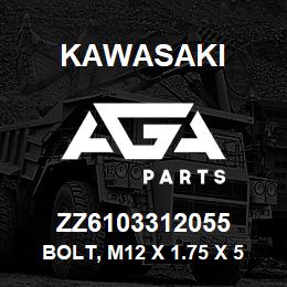 ZZ6103312055 Kawasaki BOLT, M12 X 1.75 X 55 | AGA Parts