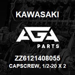 ZZ6121408055 Kawasaki CAPSCREW, 1/2-20 X 2-1/4 HEX | AGA Parts