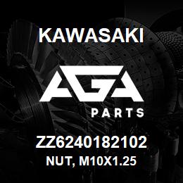 ZZ6240182102 Kawasaki NUT, M10X1.25 | AGA Parts