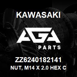 ZZ6240182141 Kawasaki NUT, M14 X 2.0 HEX CL10 | AGA Parts