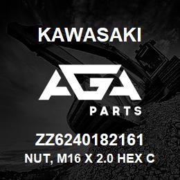 ZZ6240182161 Kawasaki NUT, M16 X 2.0 HEX CL8 | AGA Parts