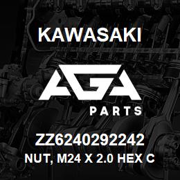 ZZ6240292242 Kawasaki NUT, M24 X 2.0 HEX CL10 | AGA Parts