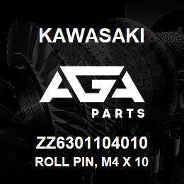 ZZ6301104010 Kawasaki ROLL PIN, M4 X 10 | AGA Parts