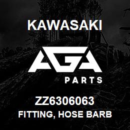 ZZ6306063 Kawasaki FITTING, HOSE BARB | AGA Parts