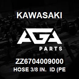 ZZ6704009000 Kawasaki HOSE 3/8 IN. ID (PER METER) 115Z7 | AGA Parts