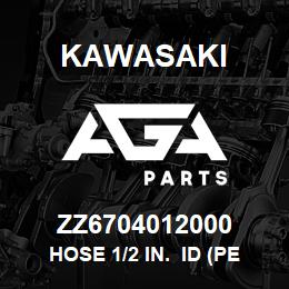 ZZ6704012000 Kawasaki HOSE 1/2 IN. ID (PER METER) | AGA Parts