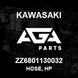 ZZ6801130032 Kawasaki HOSE, HP | AGA Parts