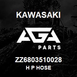 ZZ6803510028 Kawasaki H P HOSE | AGA Parts