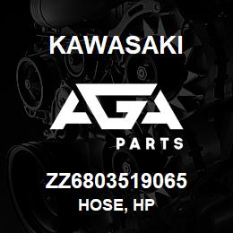 ZZ6803519065 Kawasaki HOSE, HP | AGA Parts