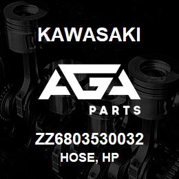 ZZ6803530032 Kawasaki HOSE, HP | AGA Parts