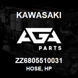 ZZ6805510031 Kawasaki HOSE, HP | AGA Parts