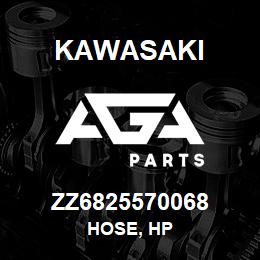 ZZ6825570068 Kawasaki HOSE, HP | AGA Parts