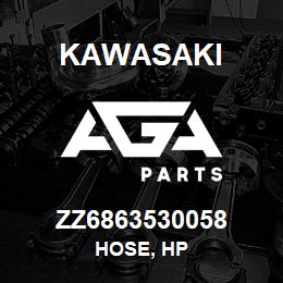 ZZ6863530058 Kawasaki HOSE, HP | AGA Parts