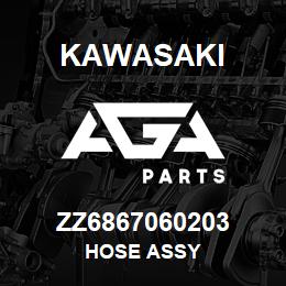 ZZ6867060203 Kawasaki HOSE ASSY | AGA Parts