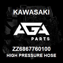 ZZ6867760100 Kawasaki HIGH PRESSURE HOSE | AGA Parts