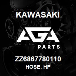 ZZ6867780110 Kawasaki HOSE, HP | AGA Parts