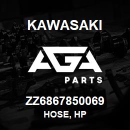 ZZ6867850069 Kawasaki HOSE, HP | AGA Parts