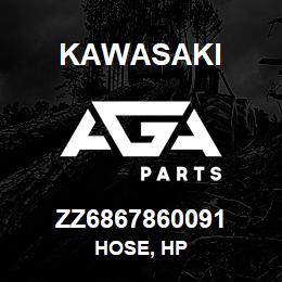 ZZ6867860091 Kawasaki HOSE, HP | AGA Parts