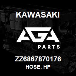 ZZ6867870176 Kawasaki HOSE, HP | AGA Parts