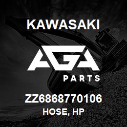 ZZ6868770106 Kawasaki HOSE, HP | AGA Parts