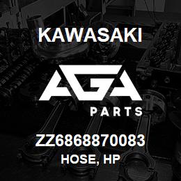 ZZ6868870083 Kawasaki HOSE, HP | AGA Parts