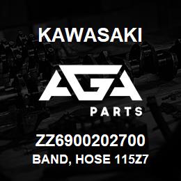 ZZ6900202700 Kawasaki BAND, HOSE 115Z7 | AGA Parts