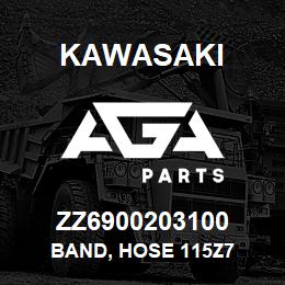 ZZ6900203100 Kawasaki BAND, HOSE 115Z7 | AGA Parts