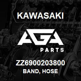 ZZ6900203800 Kawasaki BAND, HOSE | AGA Parts