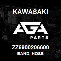 ZZ6900206600 Kawasaki BAND, HOSE | AGA Parts