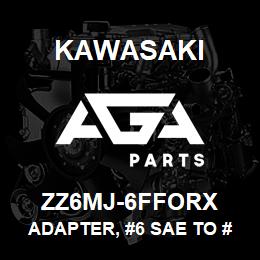 ZZ6MJ-6FFORX Kawasaki ADAPTER, #6 SAE TO #6 JIC | AGA Parts