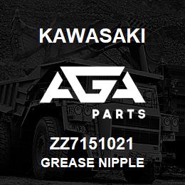 ZZ7151021 Kawasaki GREASE NIPPLE | AGA Parts