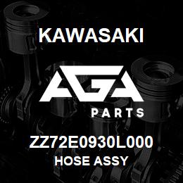 ZZ72E0930L000 Kawasaki HOSE ASSY | AGA Parts