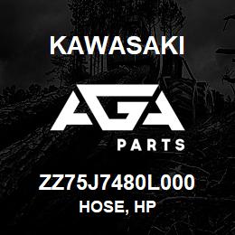 ZZ75J7480L000 Kawasaki HOSE, HP | AGA Parts