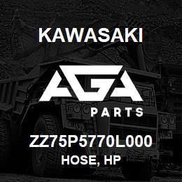 ZZ75P5770L000 Kawasaki HOSE, HP | AGA Parts